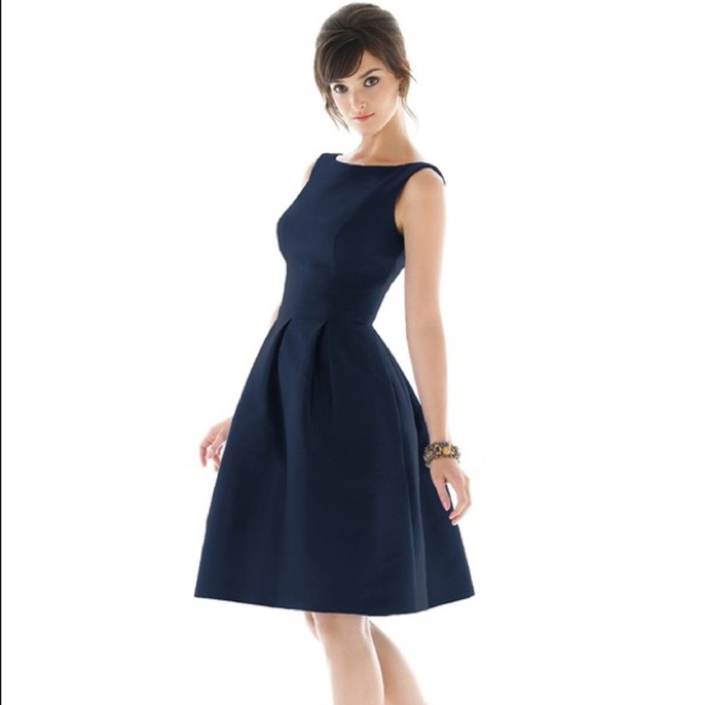 COPY - Alfred Sung d448 bridesmaid dress in midni…